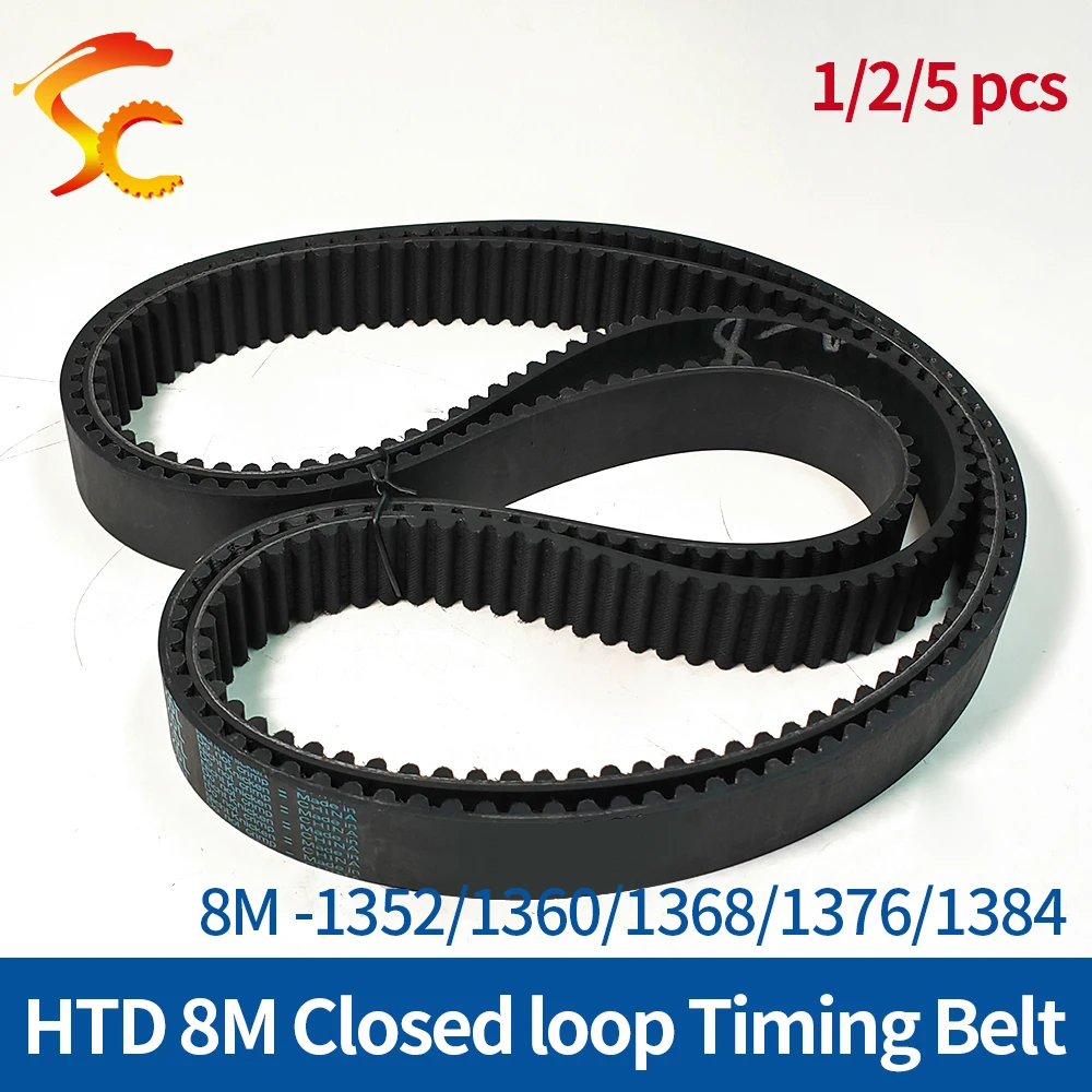 

High-Quality 8M Circular Arc tooth Belt Length 1352/1360/1368/1376/1384mm Width 20/25/30/40mm Closed loop Timing Belt