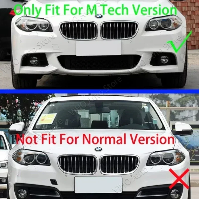 BMW F10 F11 M 스포츠 528i 535i 540i 2010-2017 MP 스타일 자동차 트림 리어 범퍼 디퓨저 립용 F10 듀얼 스플리터 스포일러 바디 키트