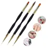 1~6PCS French Stripe Nail Art Liner Brush Set Tips Ultra-thin Line Drawing Pen Dual End UV Gel Painting Brushes Manicure Tools 4