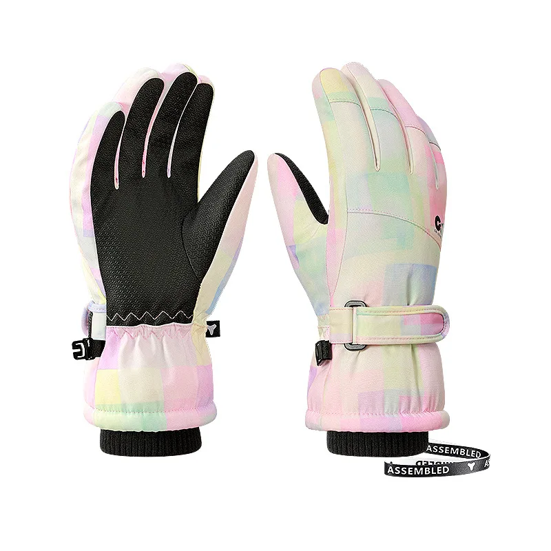 Waterproof Insulated Kids Ski Gloves, Winter Snow Gloves for Boys & Girls, Children's Waterproof Snowboard Mittens with Grip