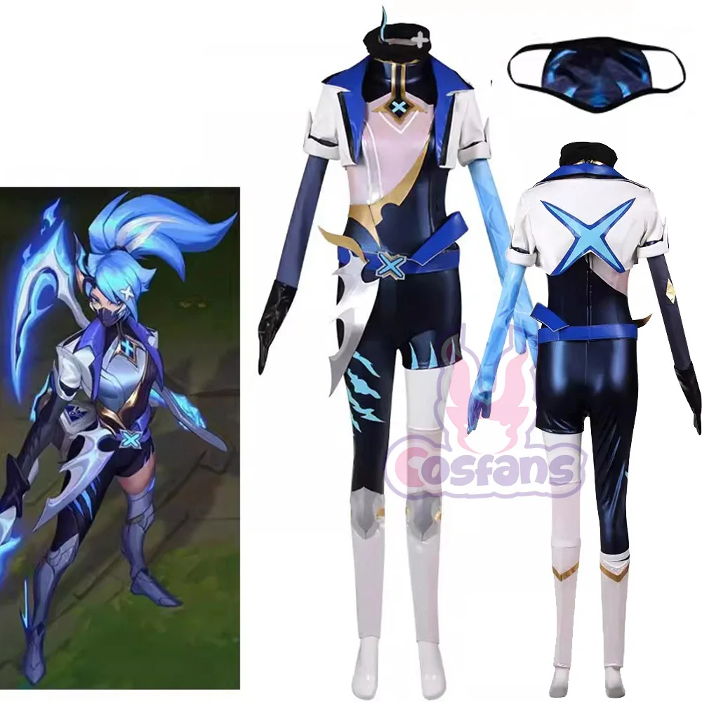 

Костюм для косплея LOL DRX Akali, женский и мужской костюм для косплея, костюм для косплея LOL Champion Skin на Хэллоуин, костюм для косплея с маской