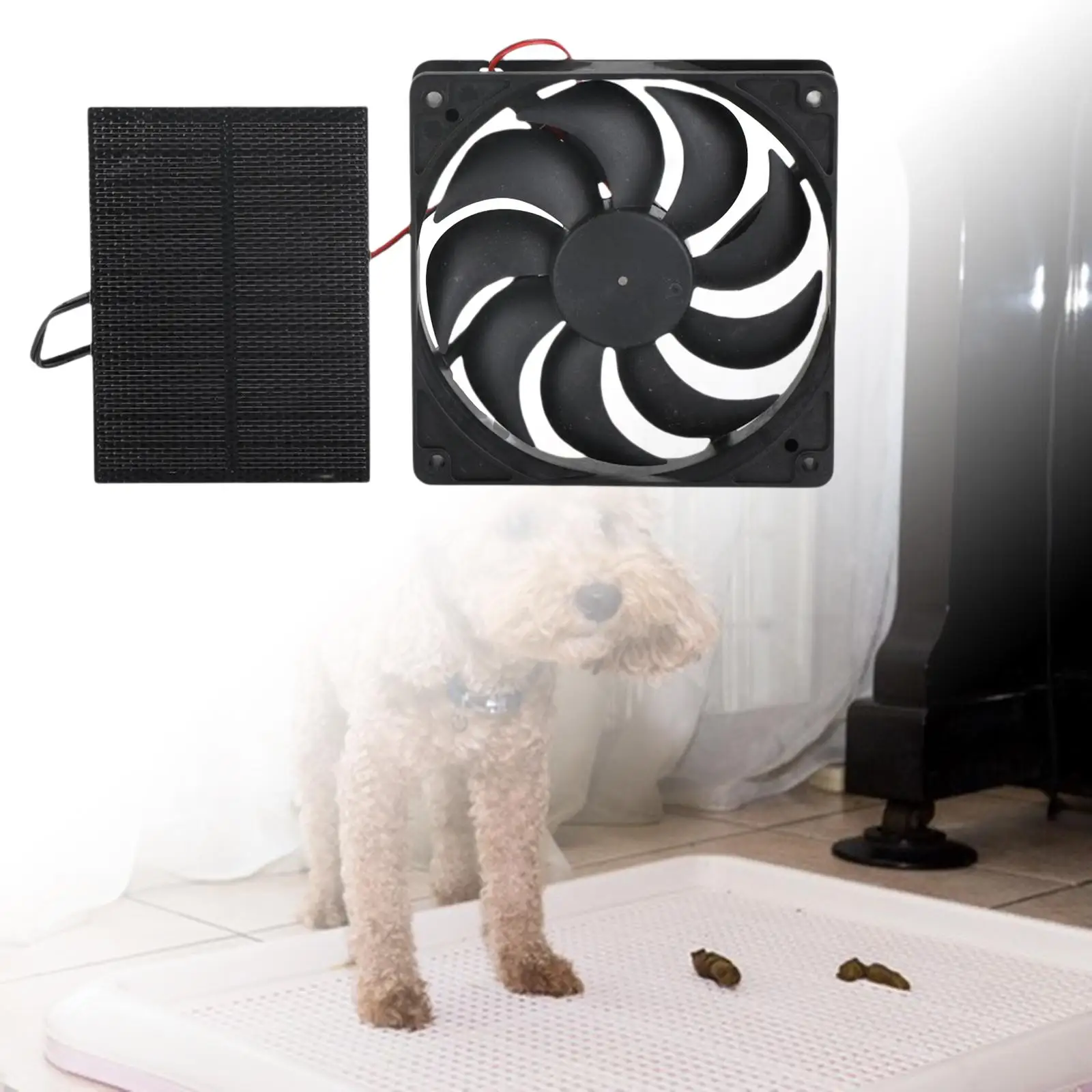 3W Solar Exhaust Fan Air Extractor 6 Inch Mini Ventilator Solar Panel Powered Fan for Dog Chicken House Greenhouse RV