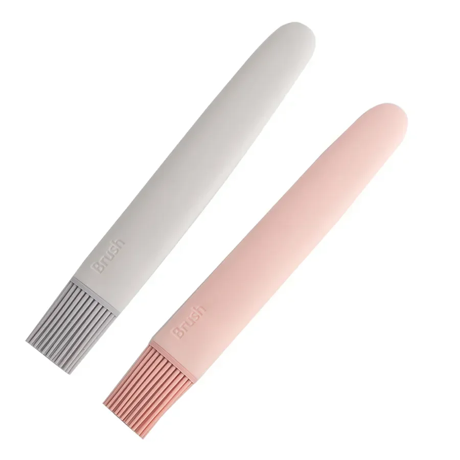 Onlycook 2Pcs Food Grade Silicone Basting Brushes High Temperature Resistance Portable Barbeque BBQ Cooking Baking Oil Tools