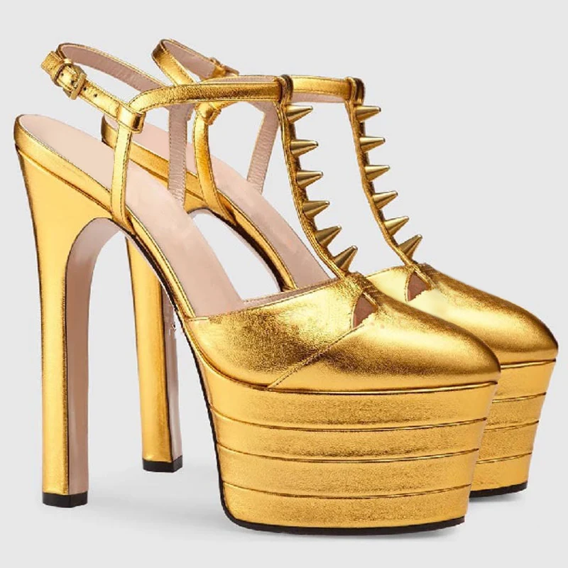 Gucci // Pink & Gold Platform Sandal – VSP Consignment