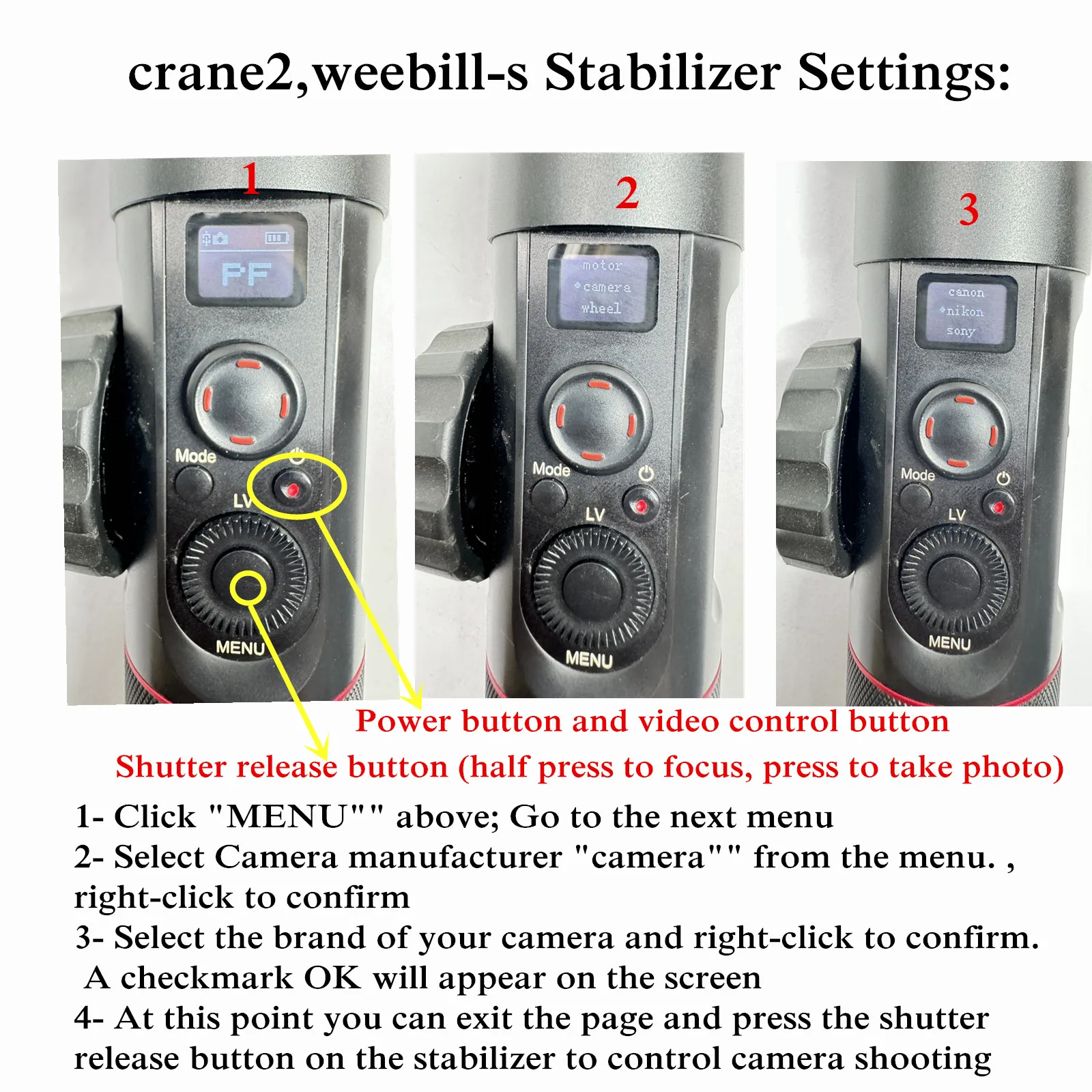 For Zhiyun Crane 2 / Weebill S stabilizer to Sony/Fuji/Canon EOS/Nikon 35cm Control Cable Micro USB to Type C Cable