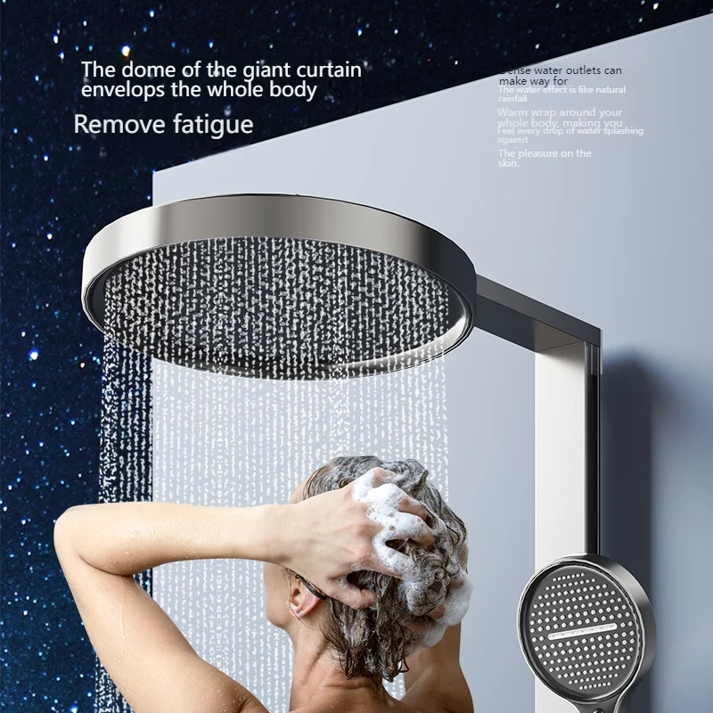 Digital Smart Bathroom Shower Set for Spa Waist Spray Shower System Faucets Rainfall Piano Bath Shower Set Apartment 4