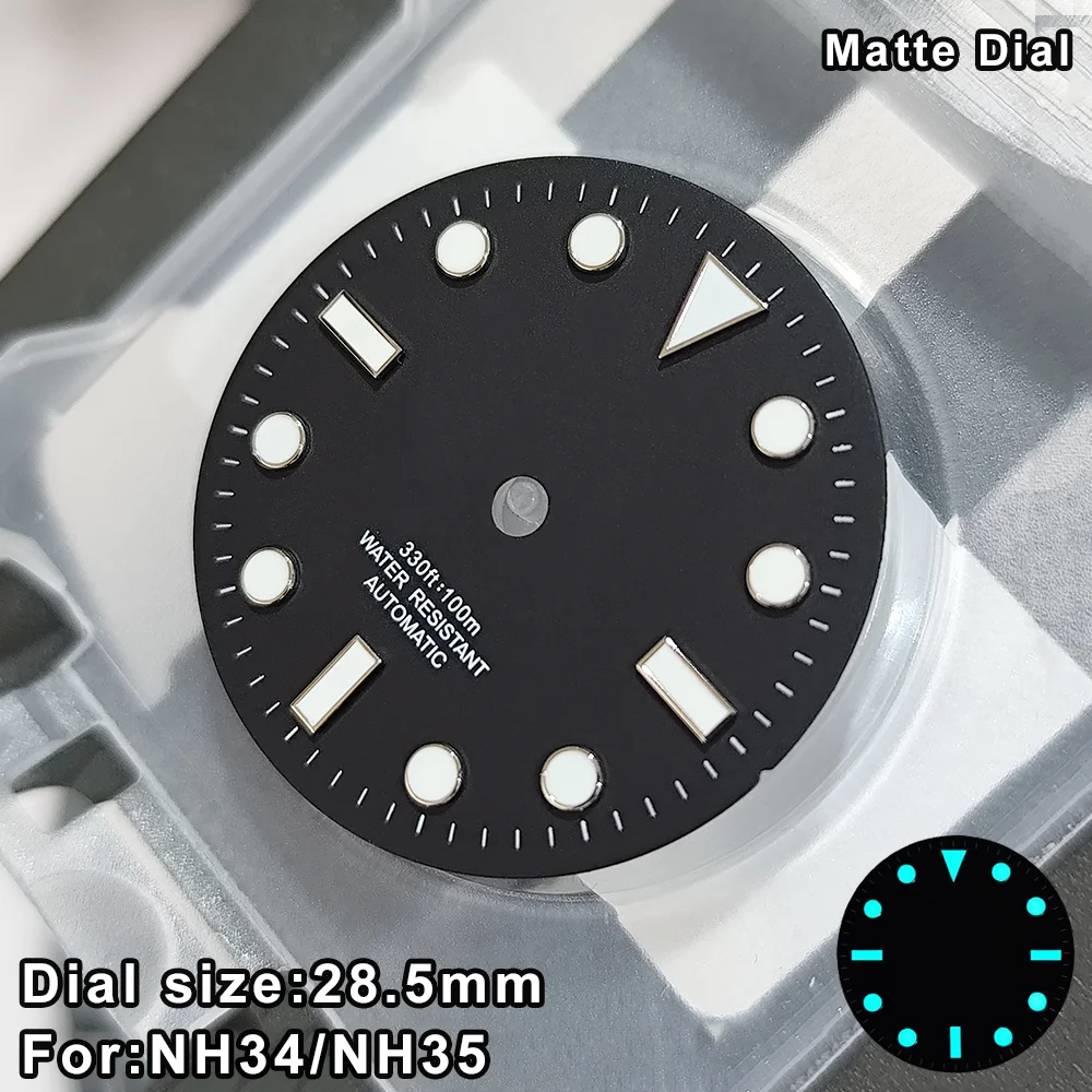 Blue Luminous Multi-Color Watch Dial Replacement - 28.5mm