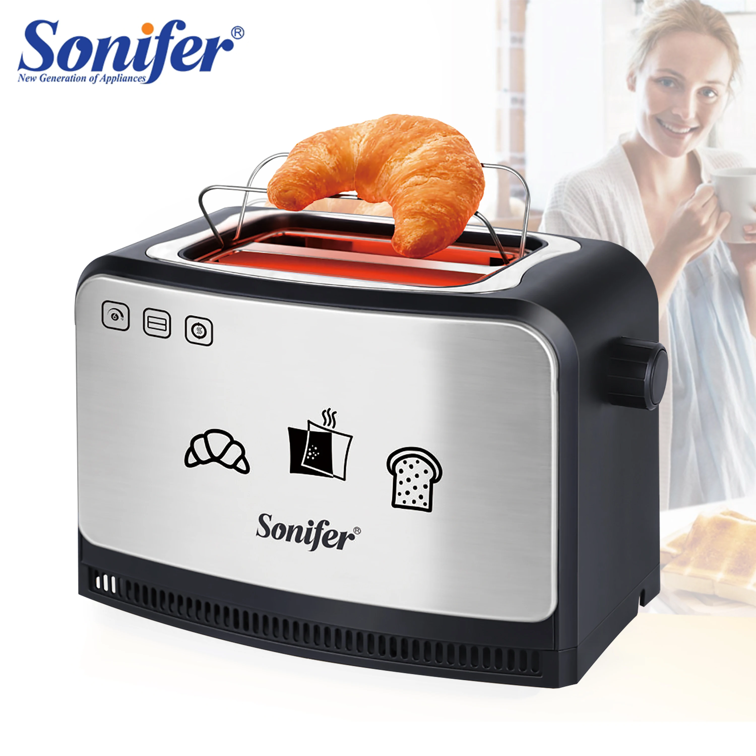 Electric Spitting Driver 700W Bread Machine Cooking Appliances Waffles Maker Cake Breakfast Waffle Pot Baking Pan Sonifer