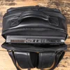 New Genuine Leather Black Backpack, High-Quality First-Layer Cowhide, Large-Capacity Laptop Bag That Fits a15.6-Inch Computer. 6