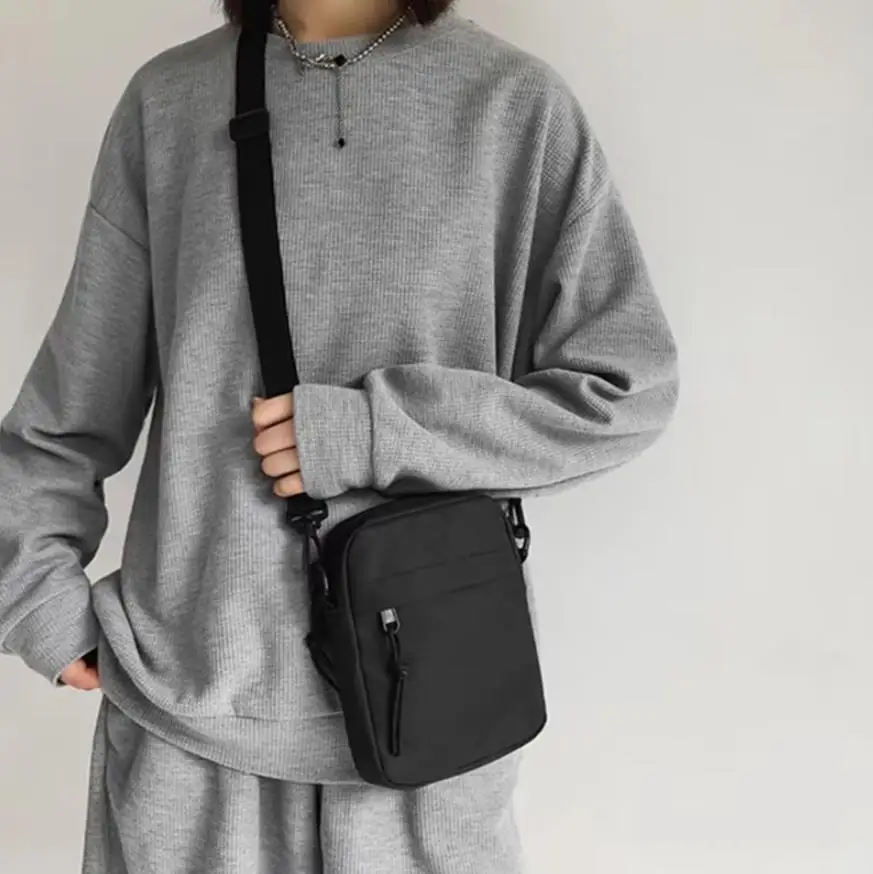 New Oxford Cloth Crossbody Bags Long Shoulder Strap Minimalists Tote Bag Black White Khaki Shoulder Bag Men Women