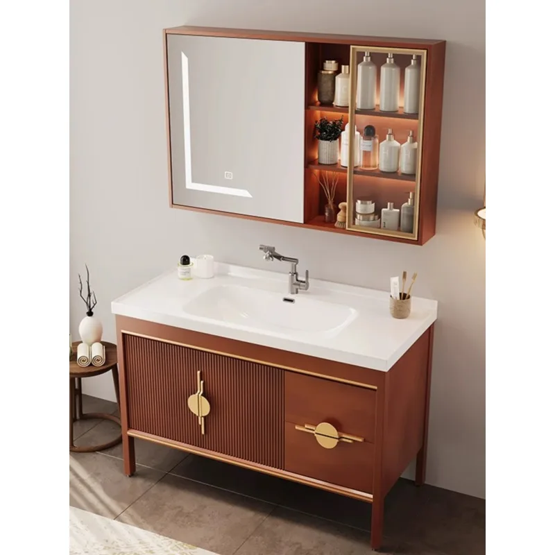 

Керамическая раковина с дубовой краской для ванной, напольная раковина для мытья рук, умывальник