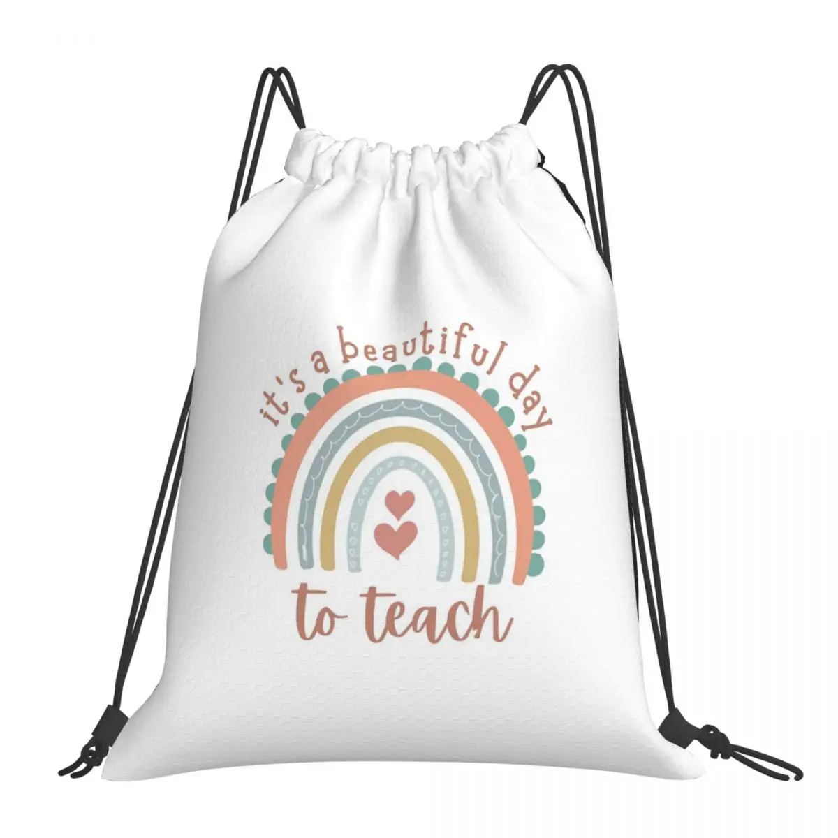 

IT'S BEAUTIFULL TO TEACH SHIRTS, TEACHER SHIRTS, BACK TO SCHOOL SHIRTS Backpacks Drawstring Bag Drawstring Bundle Pocket BookBag