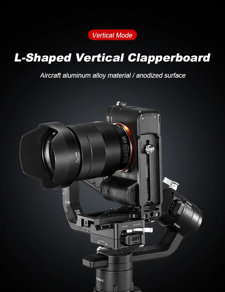 Universal Camera L Bracket Thicken 1/4 Inch Screw L Shape Holder Tripod Vertical