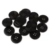 20 Pieces 30mm Handmade Round Coffee Black Wood Buttons 4 Holes Sewing Buttons for Garment Decoration 2