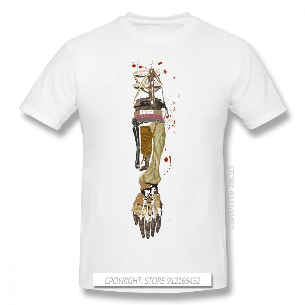 Shinobi Protesic Print 100% Cotone Magliette Divertenti Sekiro Shadows Die Twice Wolf Sengoku Kuro Game Men Fashion Streetwear