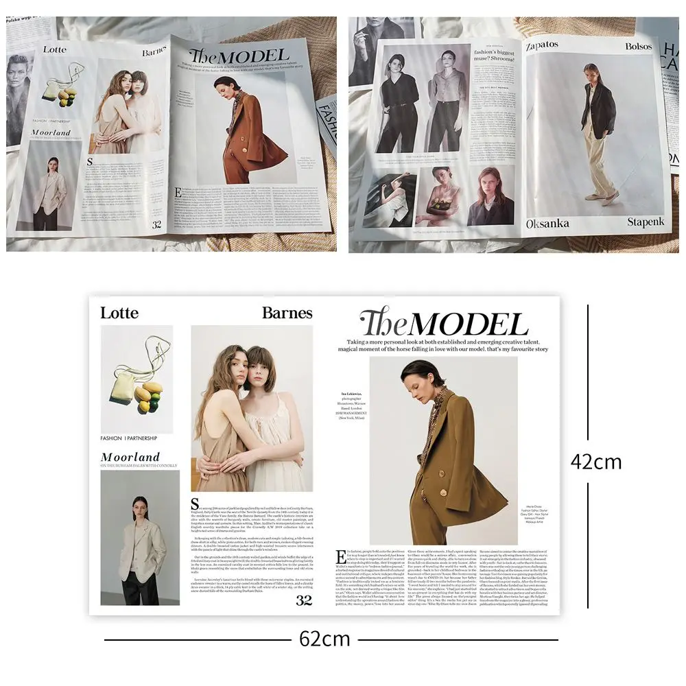 Retro English Newspaper Multifunctional Poster Magazine Style Photo Props Home Ornament