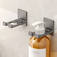 Universal Punch-free Shower Gel Bottle Rack Wall Mounted Adjustable Shampoo Bottle Metal Holder Hand Soap Dispenser Hook 1