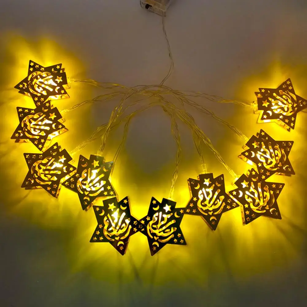 Ramadan Home Decor Ramadan Eid String Light Party Ornament Shape Led Lamp with Ultra-bright Fairy Lights Battery for Low-power