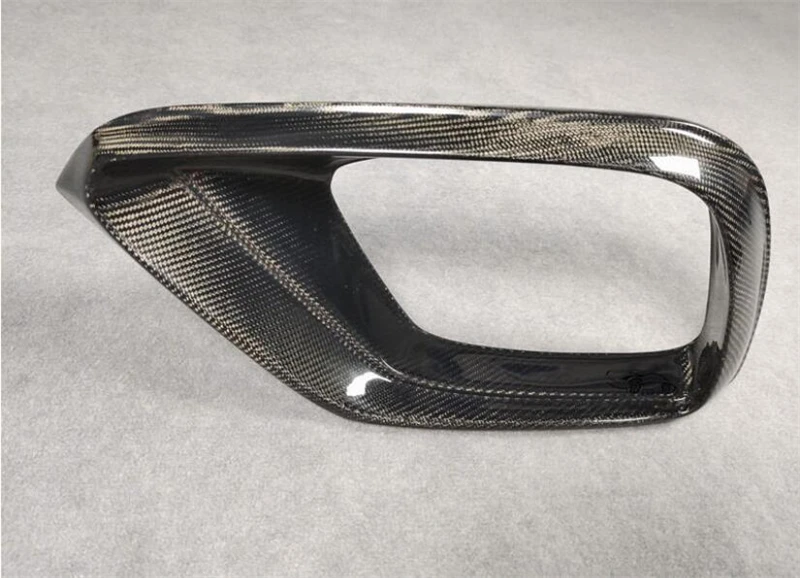 For Mercedes Benz E Class W213 E63 E63S AMG 2016-2020 Real Carbon Fiber Front Bumper Fog light Air Vent Outlet Cover Lip Spoiler - Mercedes Benz - Racext 687