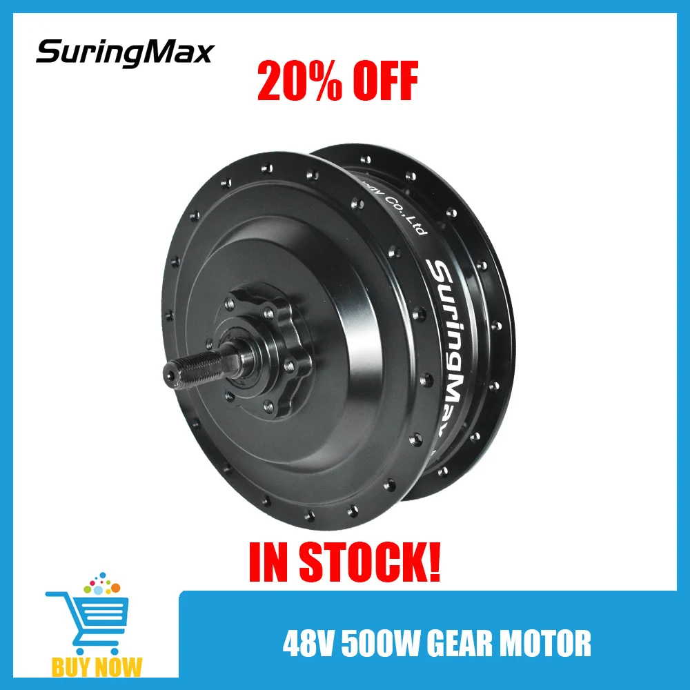 20% OFF!!! Electric Bicycle Rear Drive Hub Motor, Brushless E Bike Conversion Part, For 16-28 "E-bike, 135mm Gear, 48V, 500 W