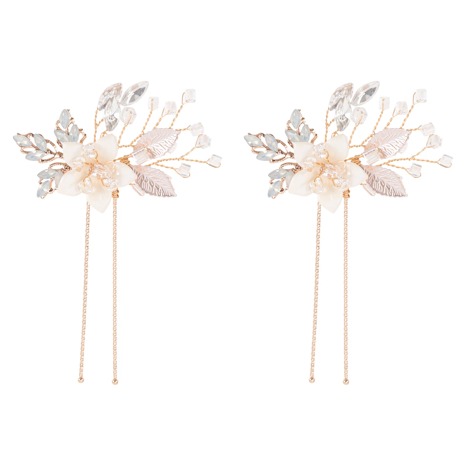 

Hair Bride Wedding Fork Bridal Hairpin Headdress Rhinestones Accessory Woman