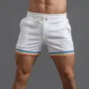 Polyester Shorts Men Summer Solid Color Rainbow Pants Pocket Drawstring Loose Casual Sports Running Glitter Foam Star 2