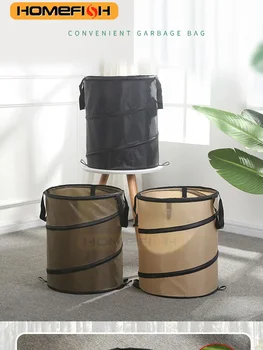 Portable Pop-Up Trash Can – Folding Outdoor Camping Garbage Bin for Gardening, Leaves, Yard Waste 1