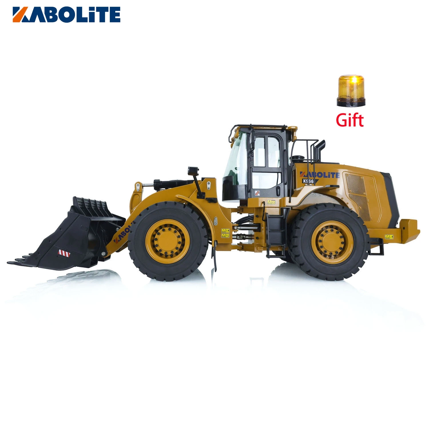 1/16 KABOLITE RC Loader Hydraulic Truck 2.4G RTR RC K966 Light Sound LED System ST8 Radio Controller RC Toys Model Car Gift 4