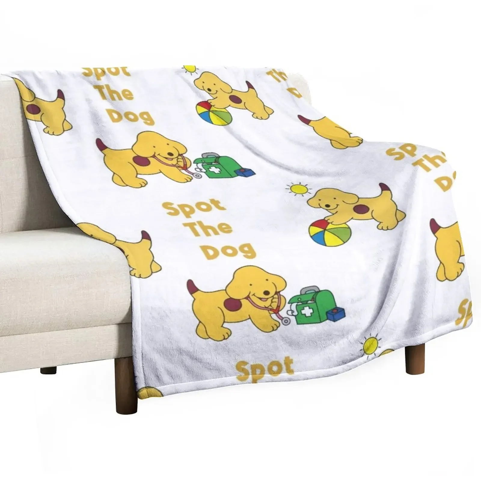 

Spot the Dog Cartoon Throw Blanket Loose Moving Blankets