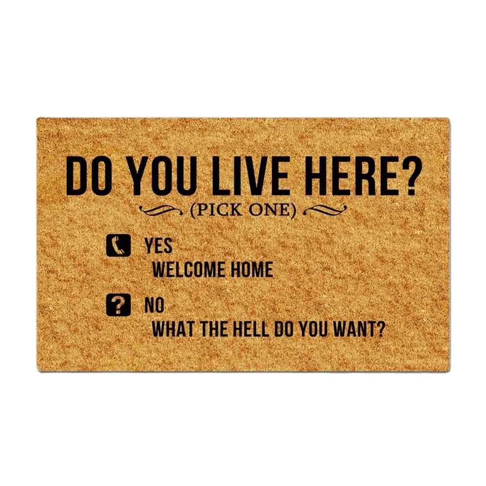 

Do You Live Here Funny Doormat Rug Outdoor Porch Patio Front Floor Outdoor Porch Patio Front Floor Home Decor Rubber Door Mat