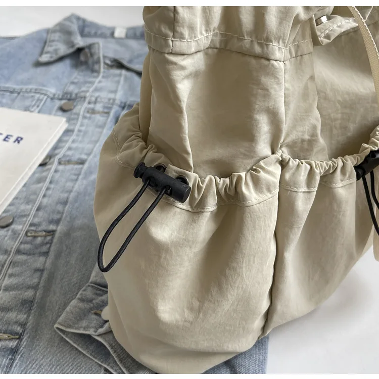 Large Capacity Tote Bag Fashion Shoulder Canvas Bag Work Commuting Bucket Bag