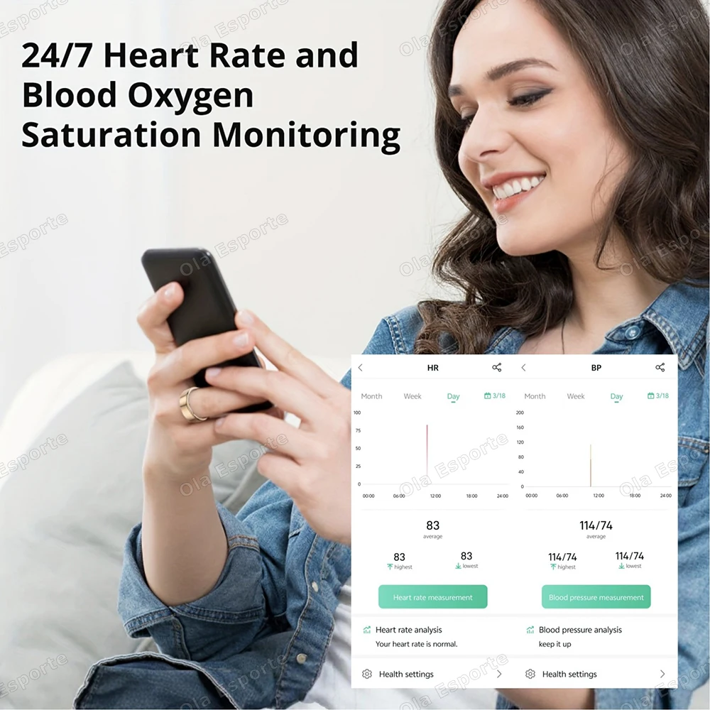 New Bluetooth Smart Ring 2025 Heart Rate Blood Health Monitor Oxygen Sleep Camera control 5ATM Waterproof Sports Smartring 2025