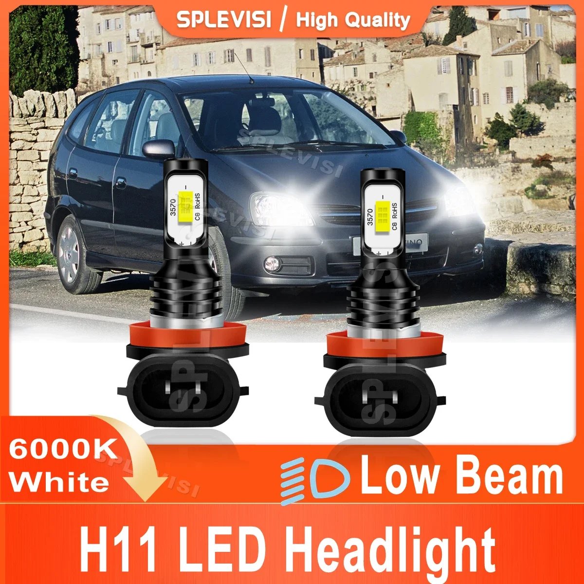 

SPLEVISI Led Headlight Low Beam H11 XID White 70W 8000LM Fit For Isuzu D-Max MK2 2012 2013 2014 2015 2016 2017 2018 Car Light
