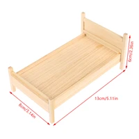 1:12 Dollhouse Miniature Bed White European Single Bed With Drawer Bedroom Furniture Model Decor Toy Doll House Accessories