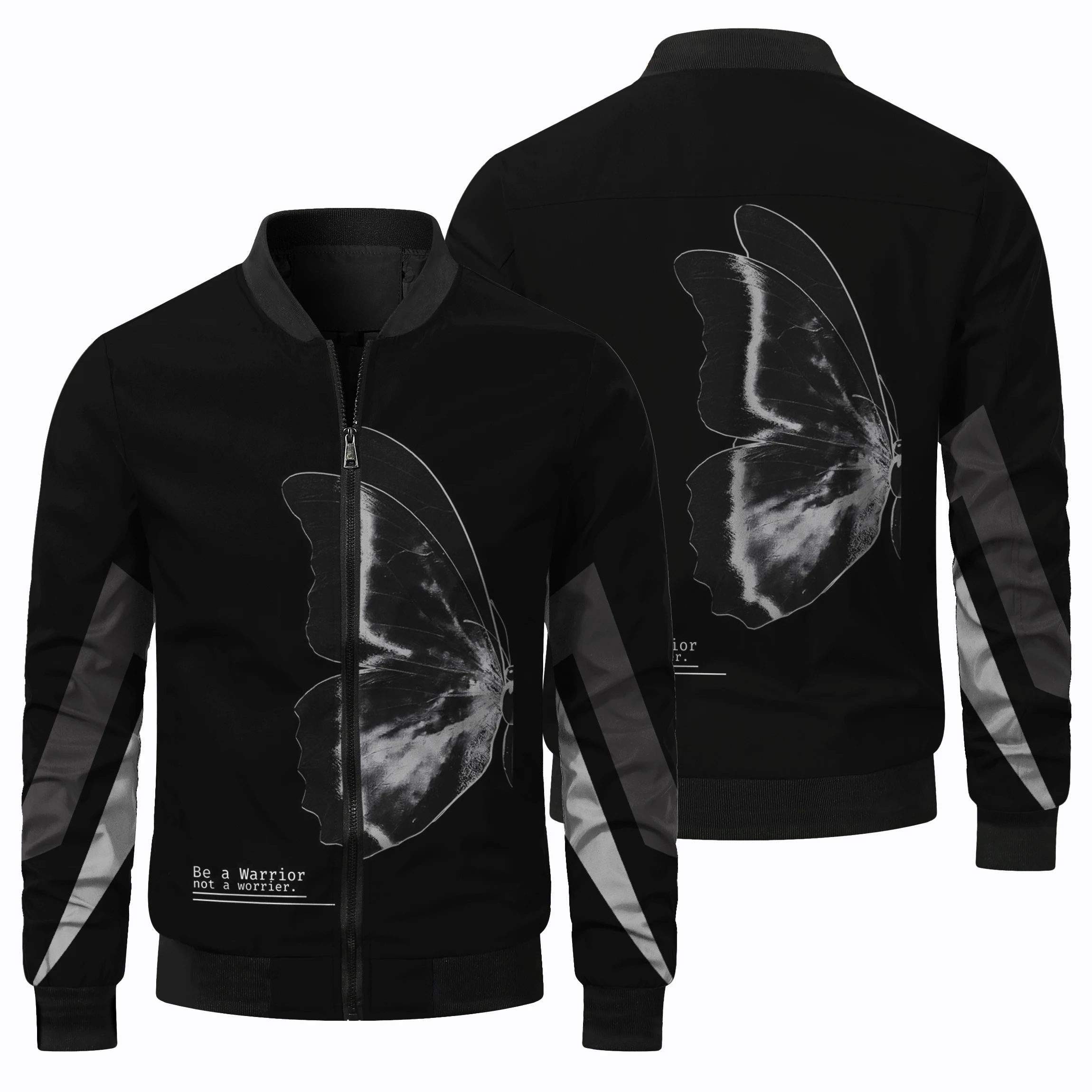 thumbnail image 1 of Nueva chaqueta de béisbol deportiva para exteriores para hombre, ropa de abrigo de moda informal con estampado de arte abstracto en 3D, chaqueta de vuelo para hombre, 1 of 5