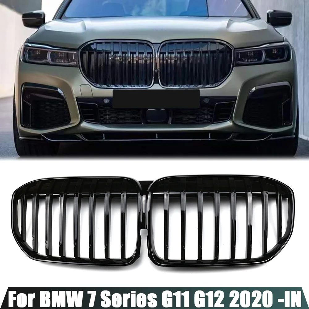 

Car Front Bumper Kidney Grille Hood Racing Grills For BMW 7 Series G11 G12 730i 740i 750i 740e 730d 2020-2022 Glossy Black