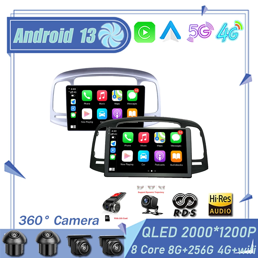 

Car Radio Multimedia Player For Hyundai Accent 2008 2009 2010 2011 Android 13 Carplay DSP GPS Navigaion Audio NO 2Din 2 Din