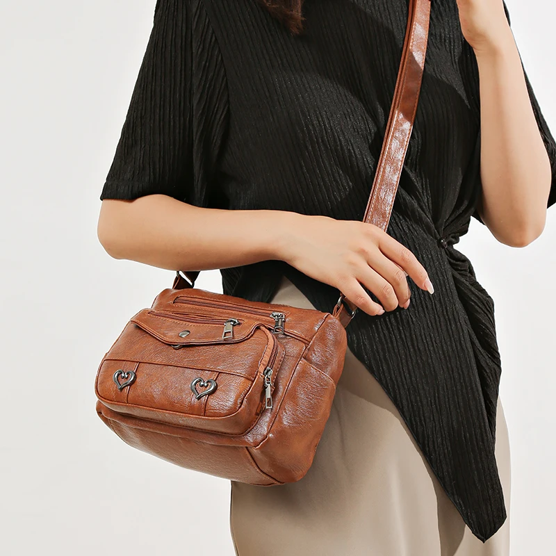 New Simple Leisure Women Messenger Bag Vintage Lightweight Large Capacity Female Shoulder Bag Crossbody For Commute Outings