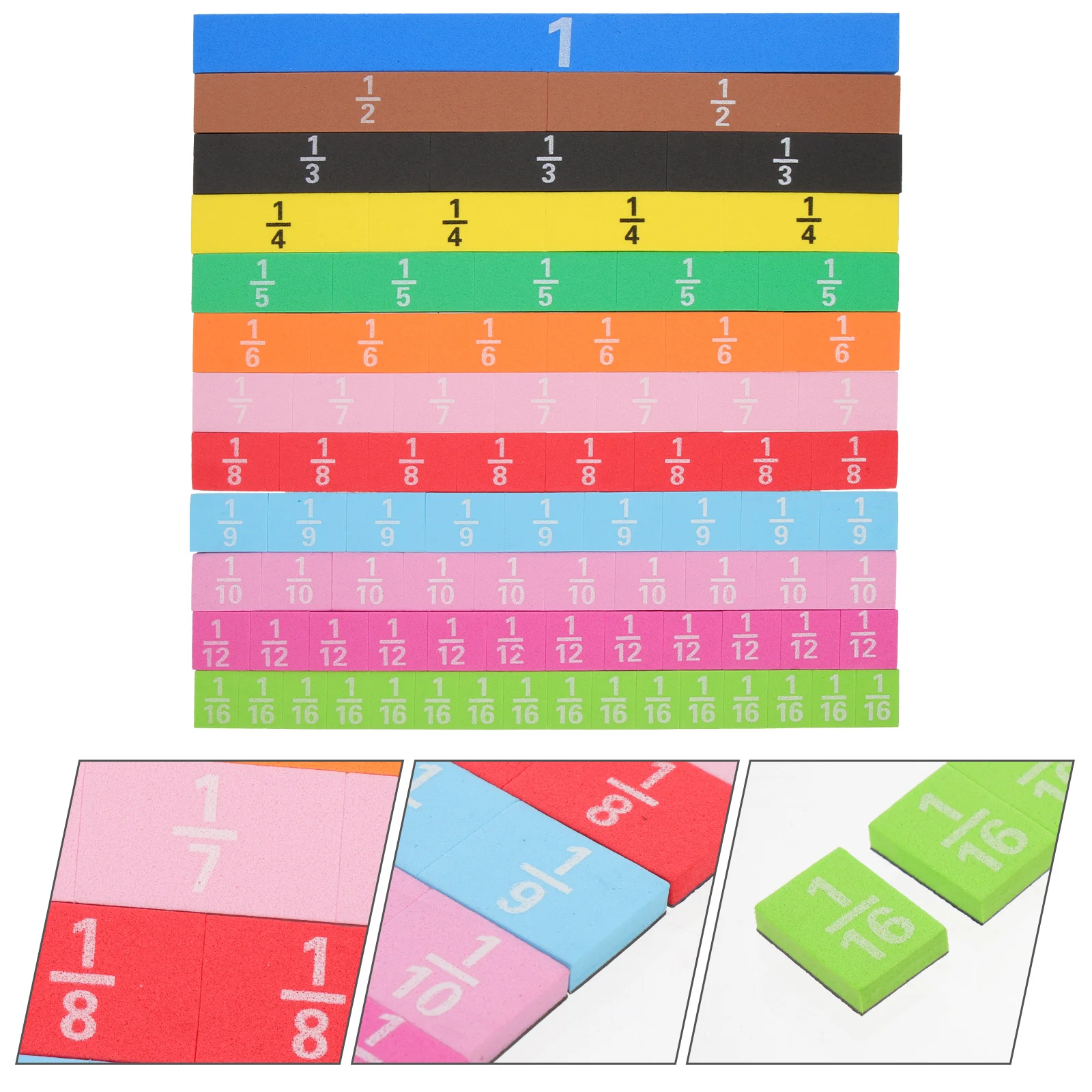 

1 Set Magnetic Fraction Tile Elementary School Classroom Learning Fractions Supplies