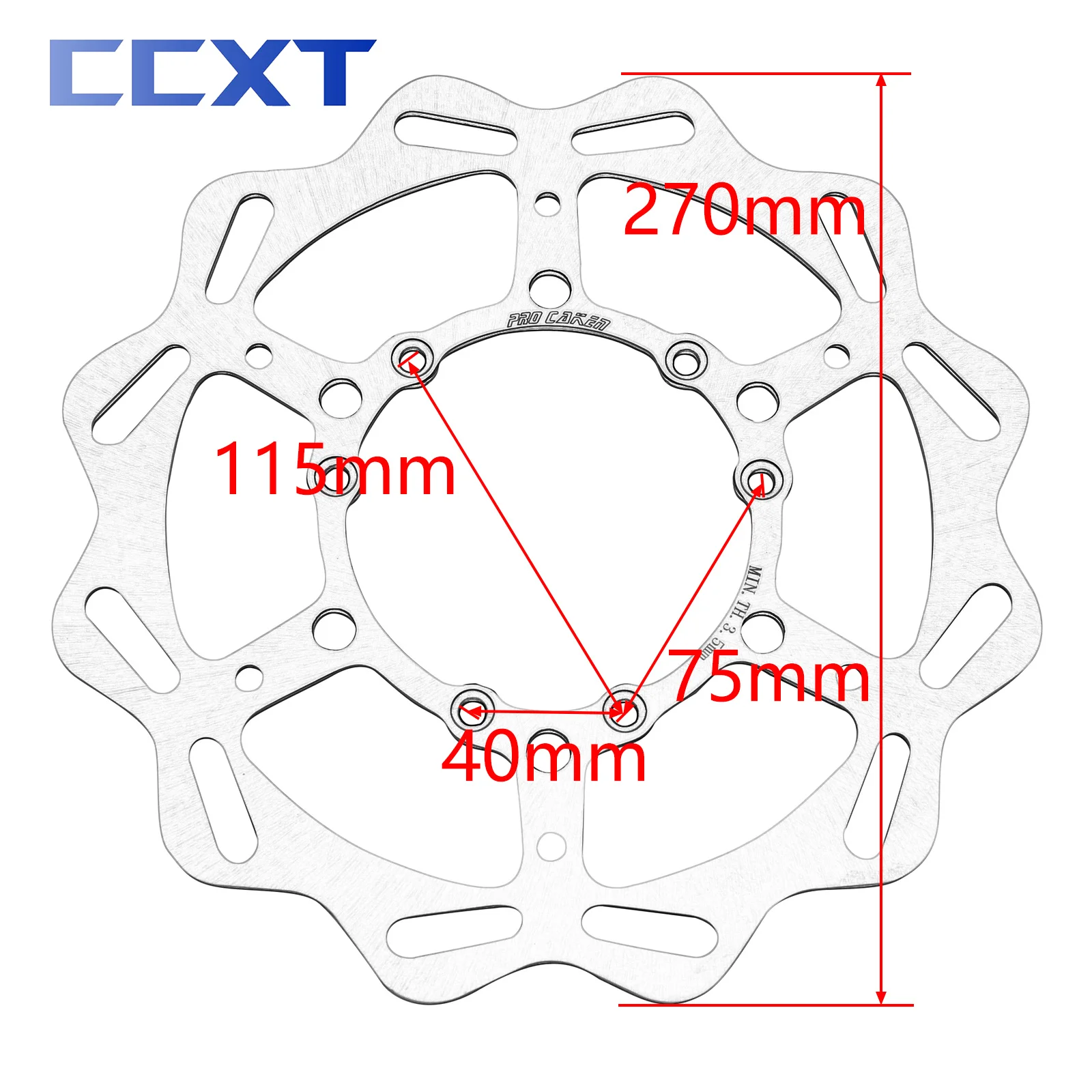 Motorcycle 270mm 260mm 240mm Front Rear Brake Disc Rotor For Honda CRF250X CRF450X 2004-2021 CRF 250R 450R 250RX 450RX CR125 250
