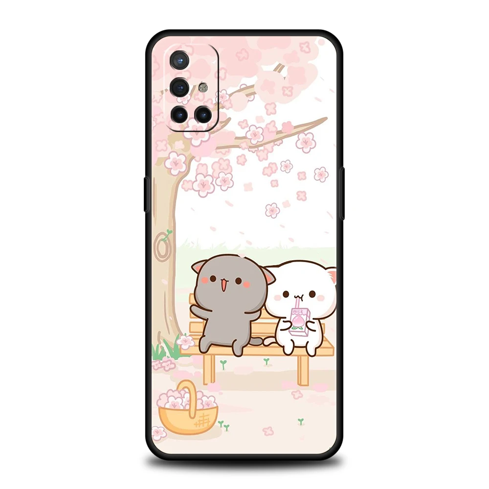 Pfirsich und Goma Katze Handy hülle für oneplus 11 nord n100 n10 10 7 8 9r 7t 8t n200 ce 2 9rt z pro 5g Silikon hülle Shell Capas – Detail 6