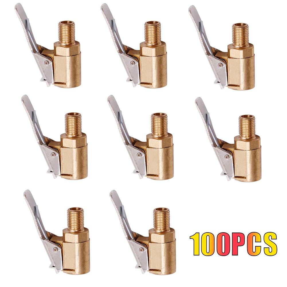 100X Car Tire Chuck Inflator Pump Valve Connector Clip On Adapter Car 100x-car-tire-chuck-inflator-pump-valve-connector-clip-on-adapter-car