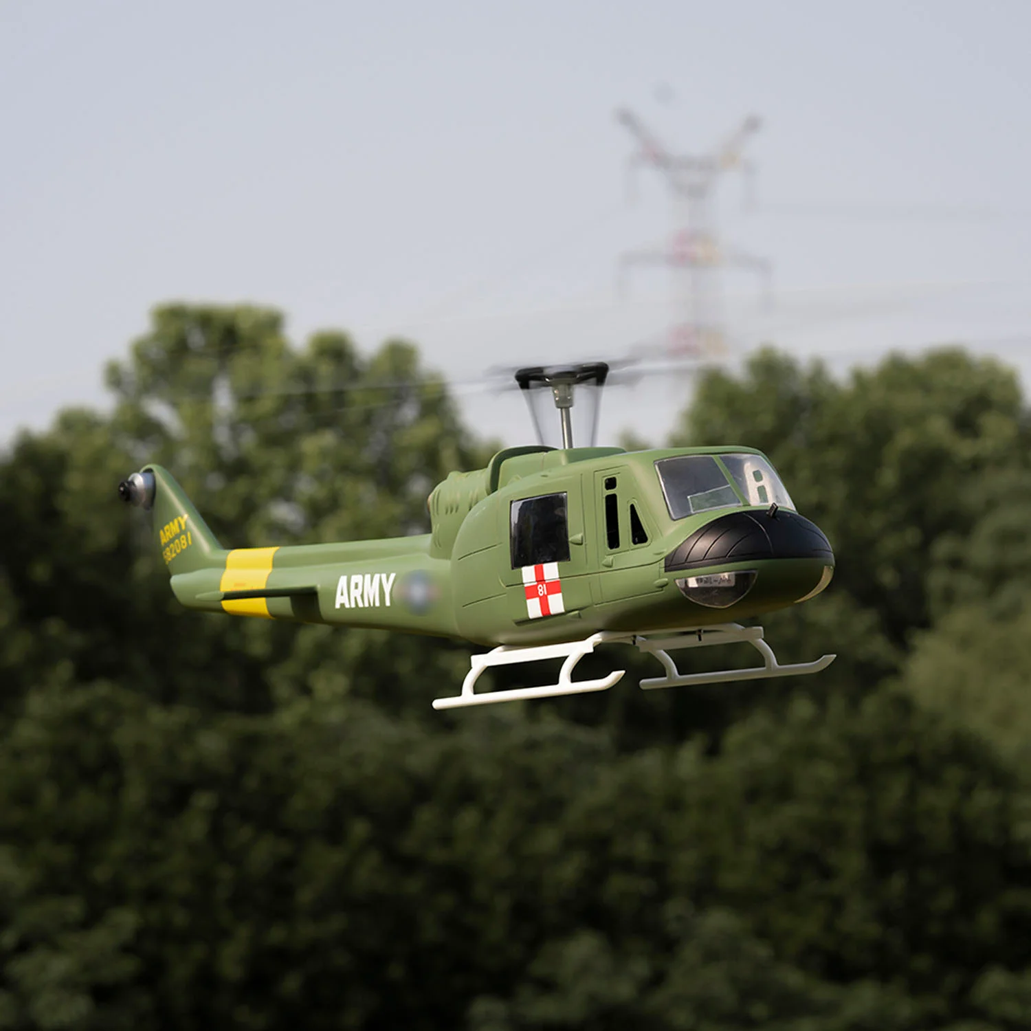 RTF Smart Army Helicopter Model RC Hobbies Toys FLYWING Vietnam War RC Scale Drone With GPS Brushless Motor Boys Gifts 5