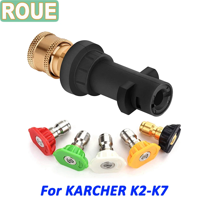 Pulitore Ad Alta Pressione Ugelli Di Lavaggio Accessori Pistola Ad Acqua A Pressione Getto D'Acqua Rondella Per Auto Schiuma Adattatore Pulito Per Kar