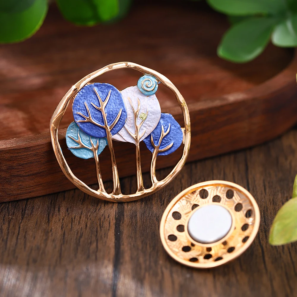 Fashion Drip Oil Leaf Magnetic Buckle Brooches for Women Accessories Party Prom Jewelry Gift fashion brooch set