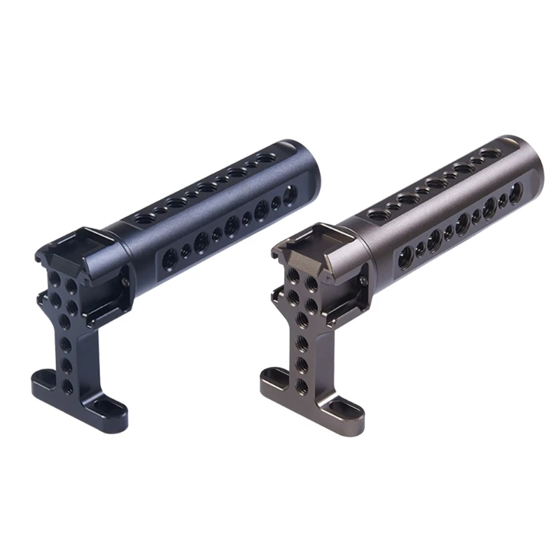 

Top Handle Grip with 1/4 3/8 Inch Threaded Screw Holes Cold Shoe Mounts for Lamp Microphone Universal Camera Drop Shipping