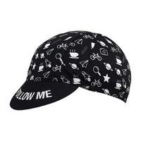 Classic cycling cap, polyester sweat absorption, pop neutral black and white graffiti 2