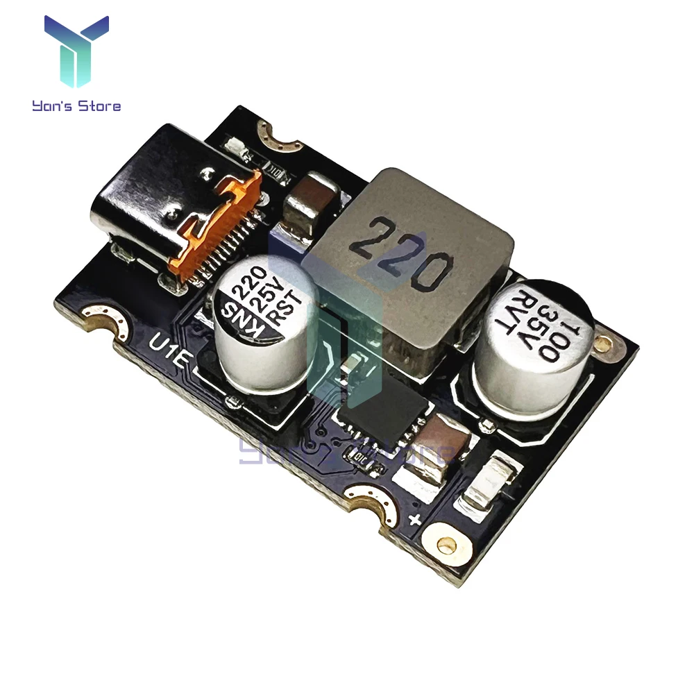 고속 충전 어댑터 모듈, USB C타입 스텝 다운 충전 모듈, 화웨이 SCP/FCP용, PD3.1, QC3.0, SCP, PD65W, DC 8-30V-20V, 3.25A