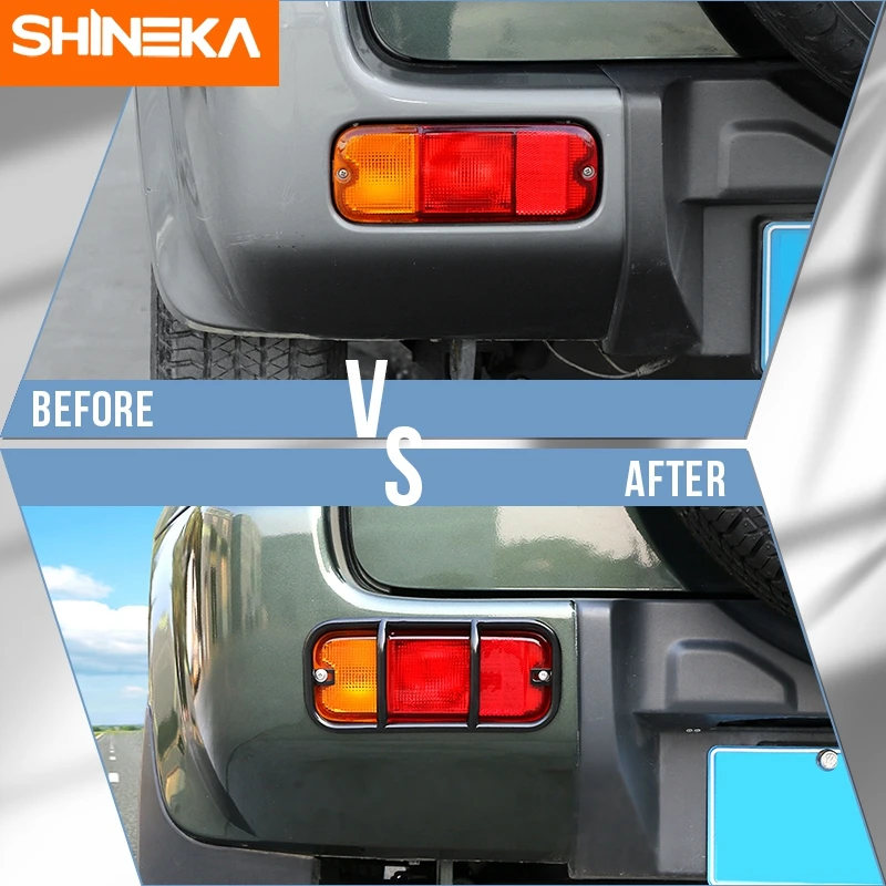 Suzuki jimny rücklicht abdeckung zubehör, rücklicht dekoration, abs + metall
