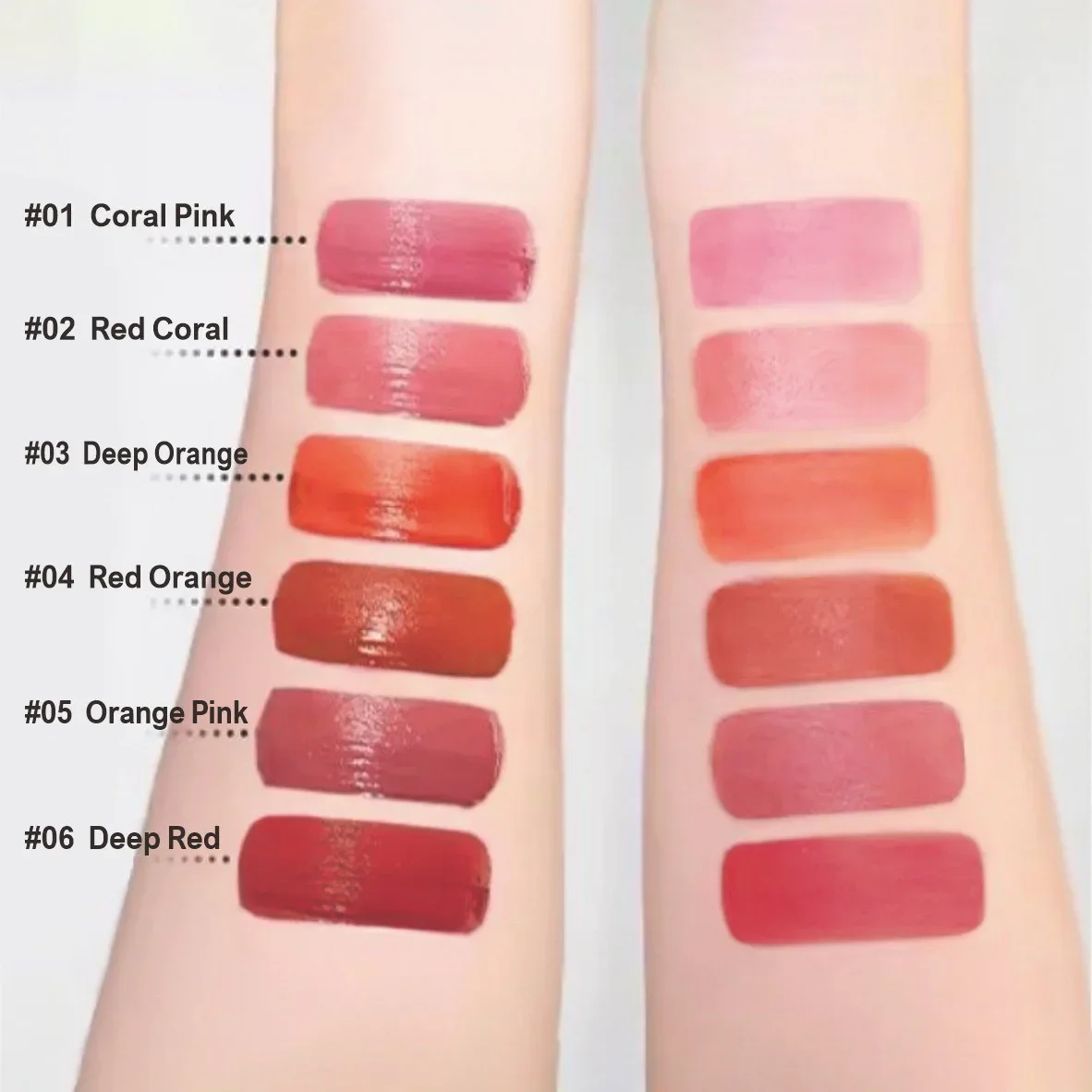 Lip Makeup Lip Cheek Water Tint Matte 6Color Gloss Long Lasting Waterproof